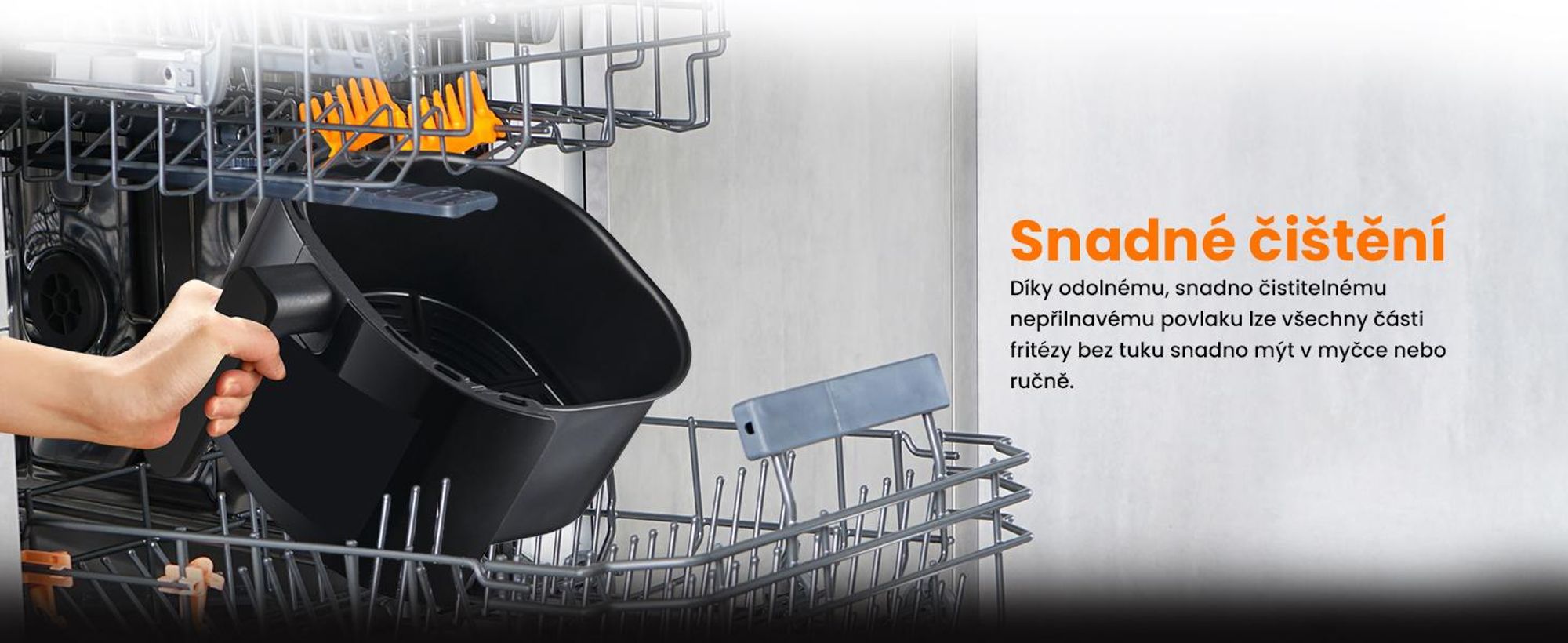 Extralink Air Fryer 6,5 l horkovzdušná fritéza 1800 W s průhledovým okénkem a LED dotykovým displejem