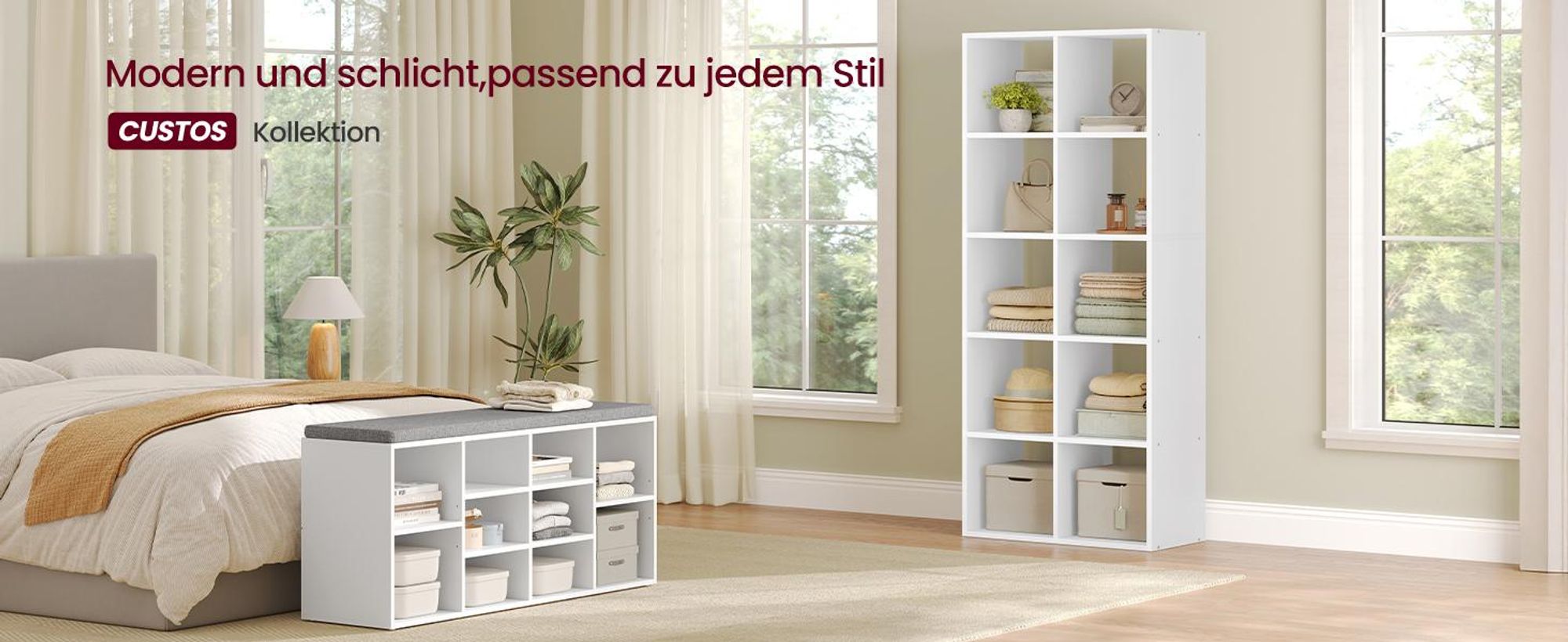 VASAGLE Bücherregal, mit 10 Fächern, Standregal, Aufbewahrungsregal, Regal