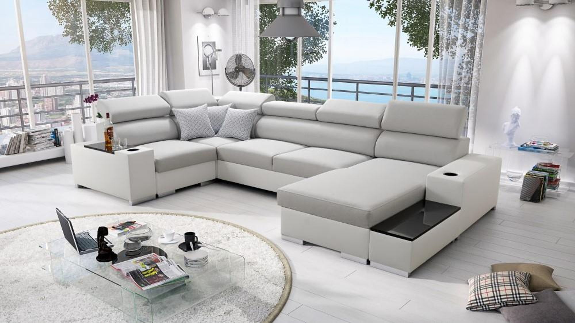 Moderne Eckcouch Wohnlandschaft PERS IV MINI