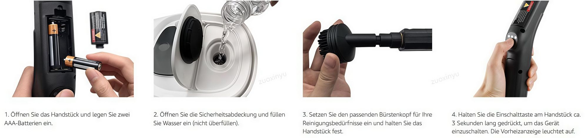 2500W Hand Dampfreiniger für alles mit 15 Zubehör, 4.5bar Dampfdruck 1,6L Tank,Mehrzweck-Dampfgarer, Tragbarer Steam Cleaner für Fenster, Küche, Boden