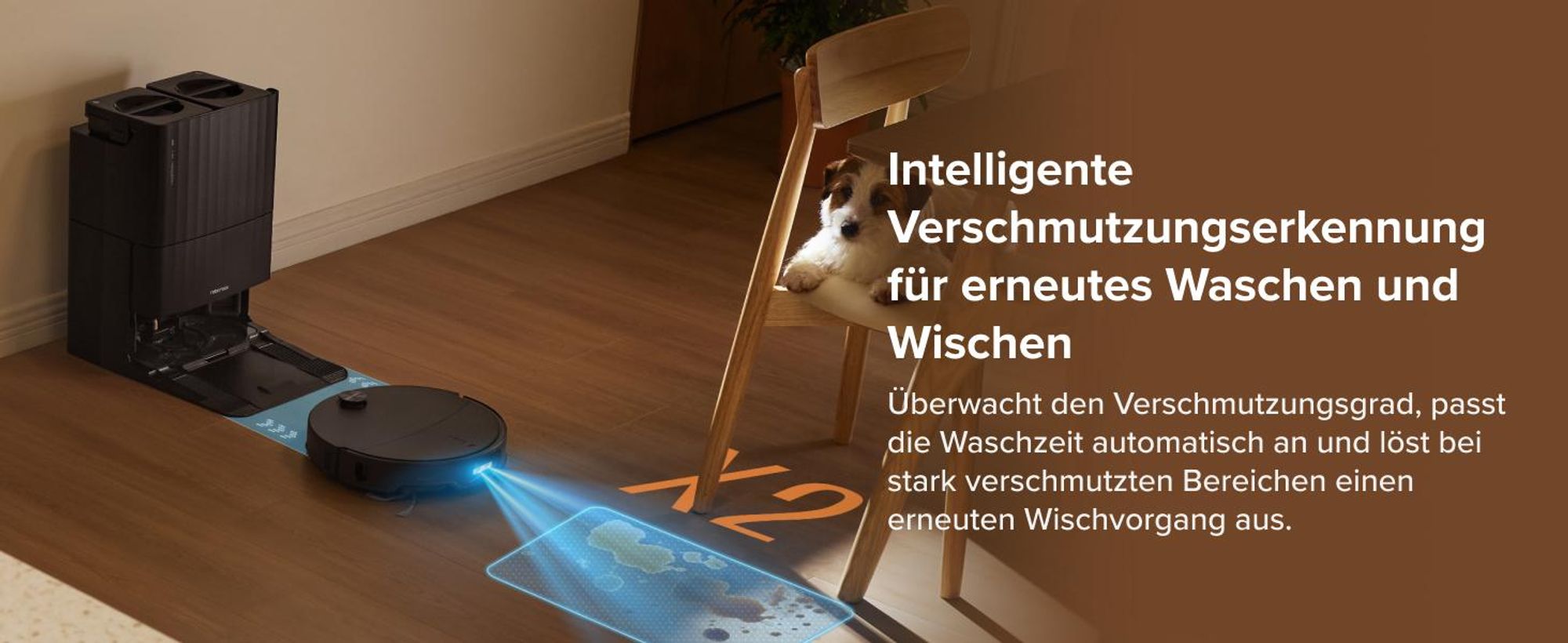 Roborock Qrevo Edge 2 Staubsauger Roboter, 25.000 Pa Saugroboter mit Wischfunktion Wischmopp-Hebefunktion, 80 °C Moppwäsche mit heißem Wasser, Schwarz
