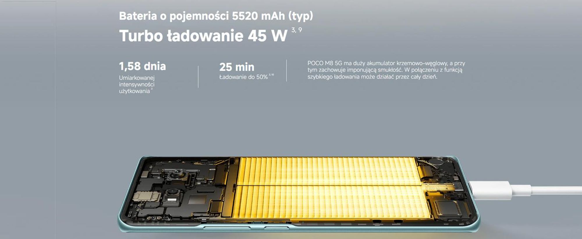 Xiaomi Poco M8 5G 8+256, czarny
