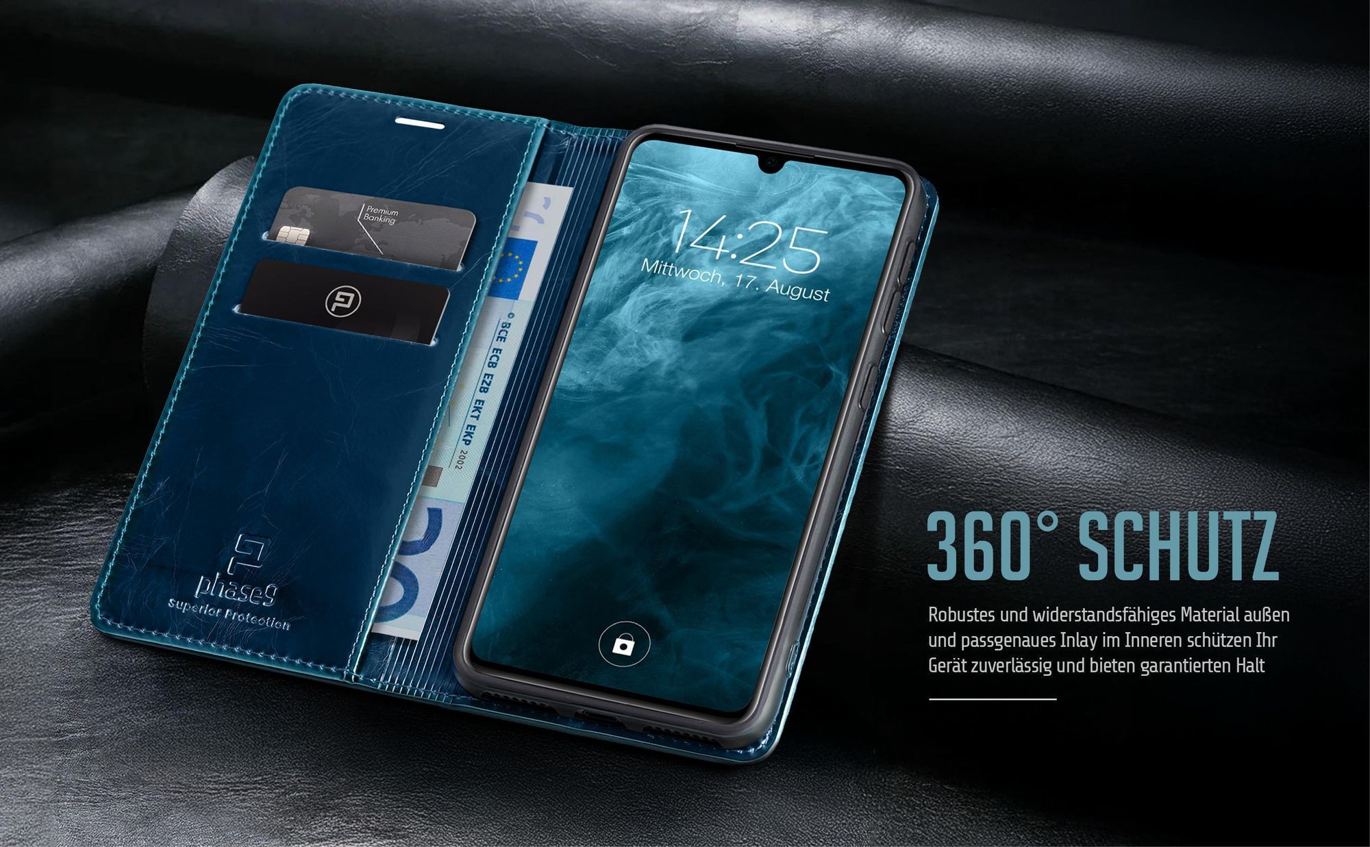 phase9 Vintage Flipcase für Huawei P30 Lite mit 360 Grad Schutz
