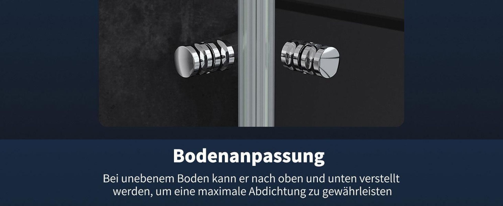 Duschabtrennung Walk in Falttür Dusche 120 x 185cm Faltbar & Drehbar Duschwand 6mm ESG Glas Duschtrennwand Silber Glaswand