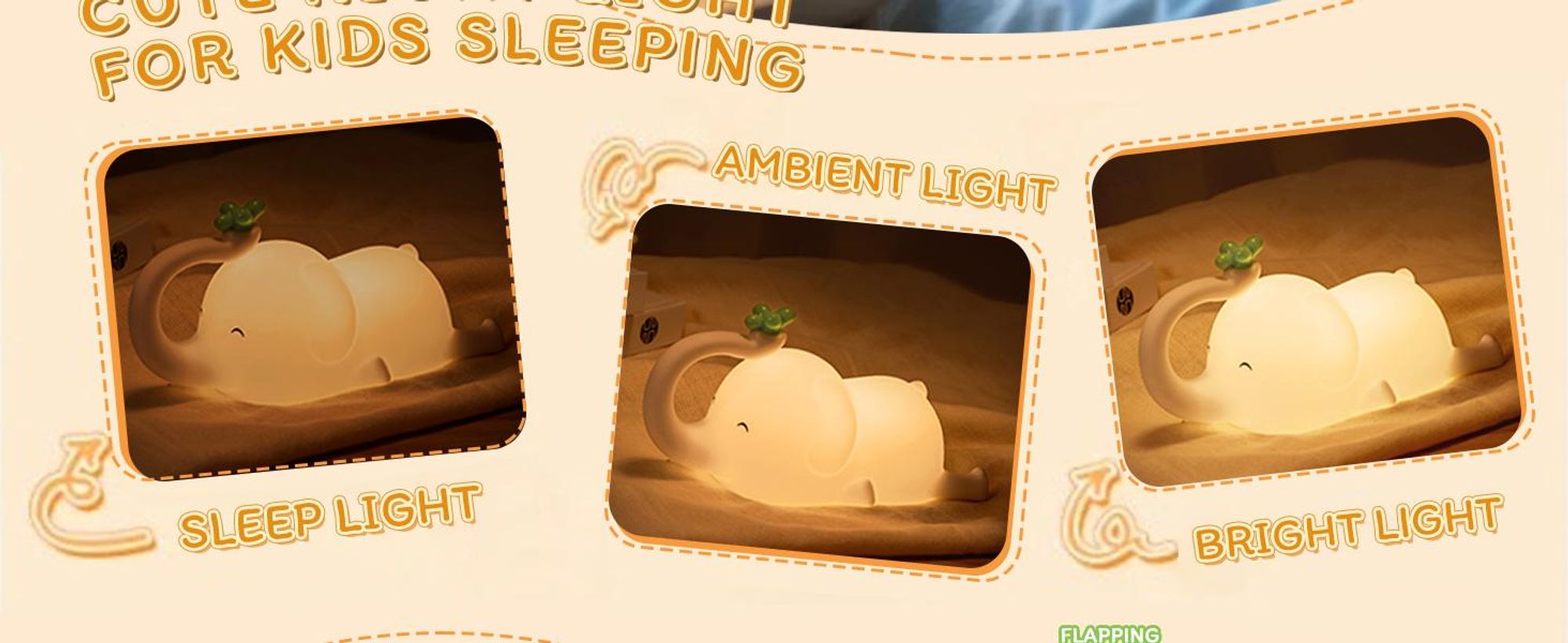 Nachtlicht Kinder,Elefant Nachtlicht Baby Stilllicht Dimmbar,Silikon Touch Nachttischlampe Kinder Mit Timer,USB Aufladbare,Baby Geschenk Junge Mädchen