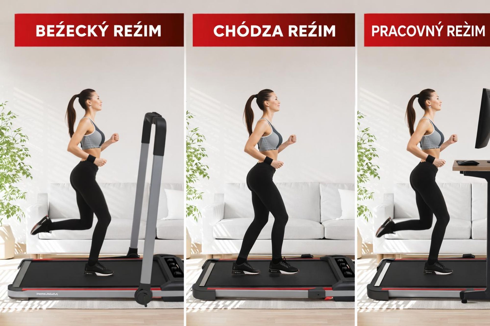 Skladacia bežecká plocha a chodiaci pás Walden F2600 2 v 1, rýchlosť do 10 km/h, elektrický chodiaci stroj pod písací stôl do domácnosti aj kancelárie