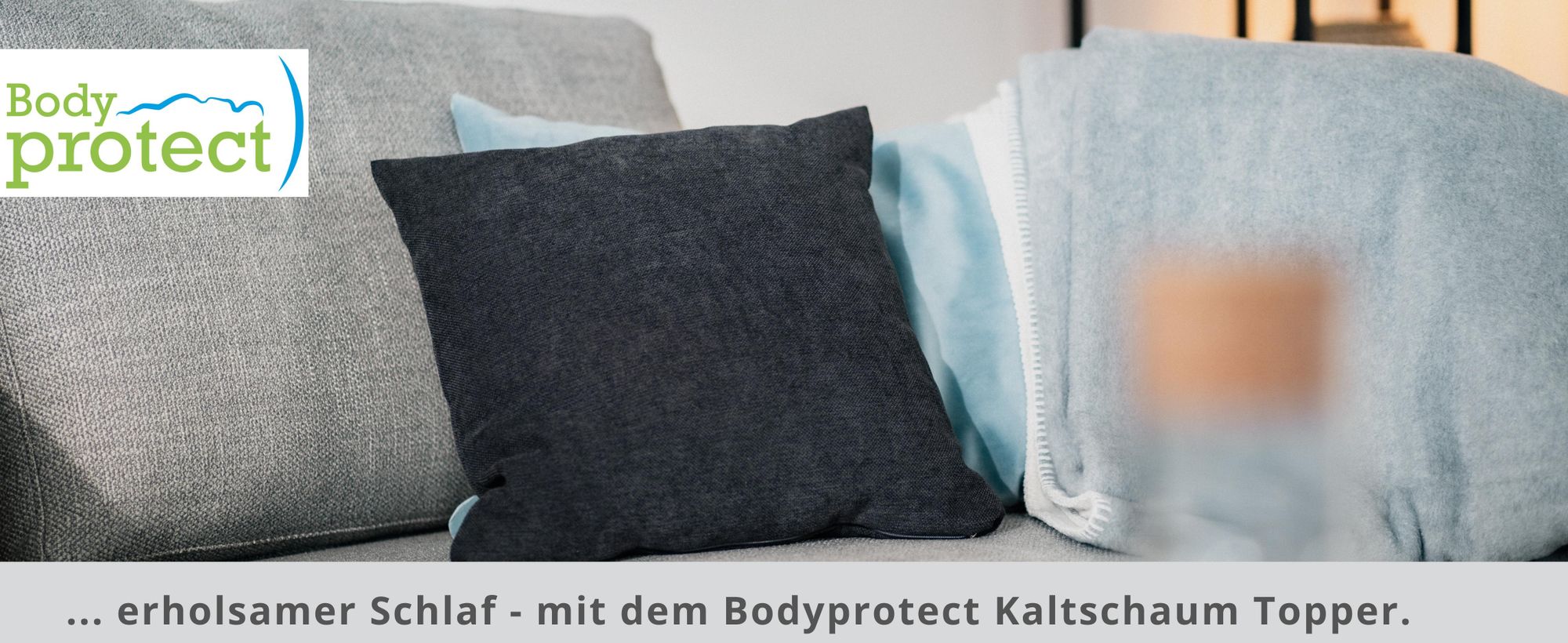 ergonomischer Topper mit Schaumkern, 90 x 200 cm, weich, atmungsaktive Matratzenauflage für alle Matratzen, Bodyprotect