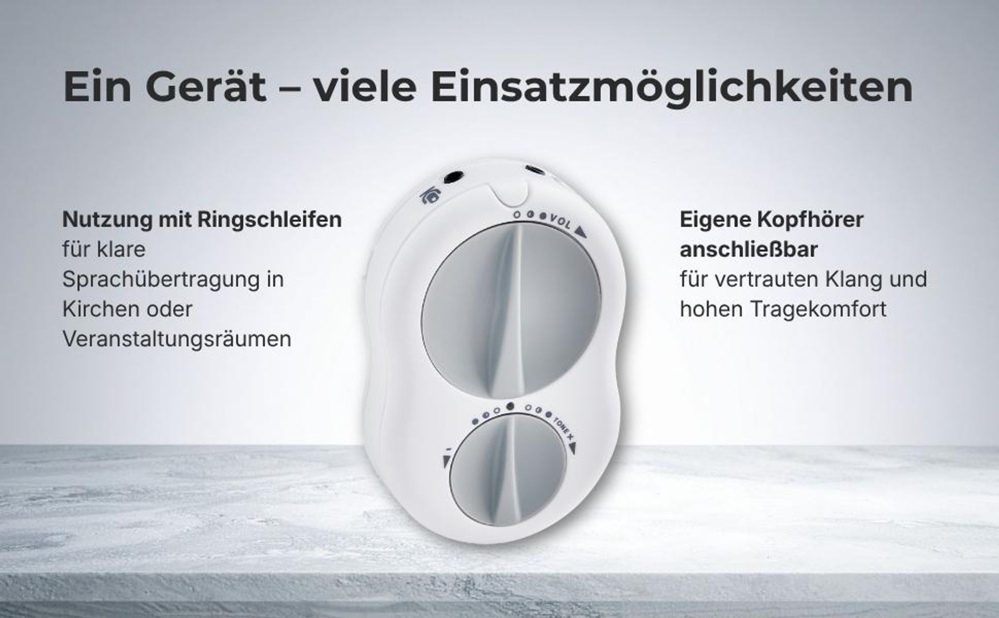 Humantechnik Crescendo60 Hörverstärker mit Kinnbügelhörer