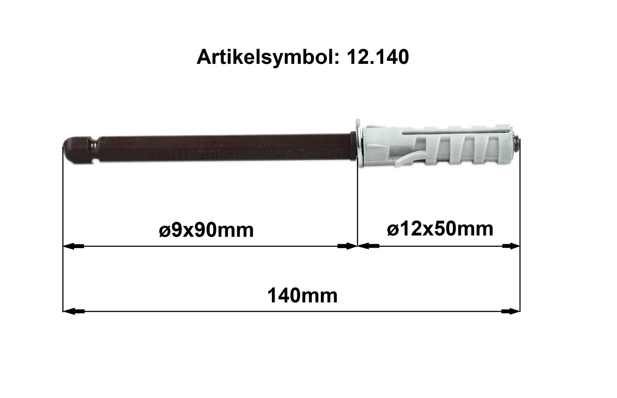 Tablarträger Ø 9x90 mm – Unsichtbare Regalhalterung für Schweberegale – Profi Wandboardträger verdeckt