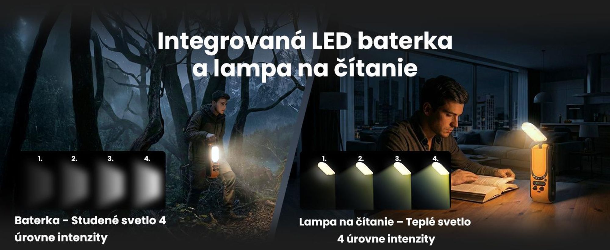 Extralink núdzové rádio AM/FM, solárne a ručné, powerbank 6000 mAh, USB-C, SOS