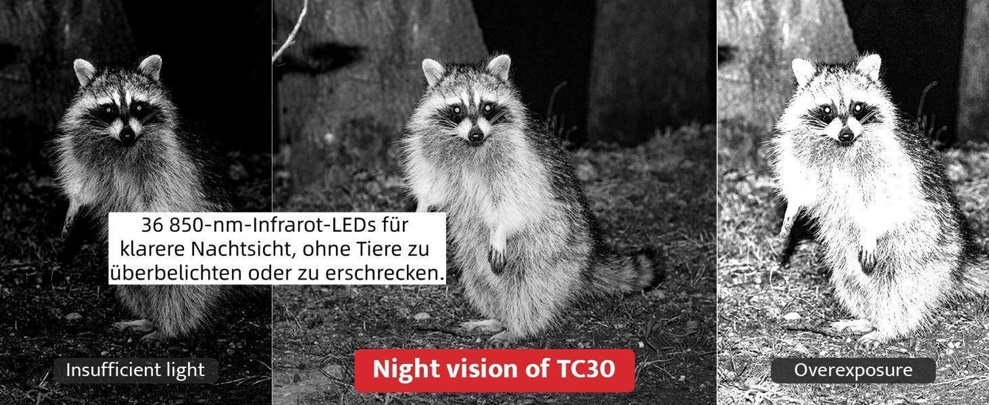 Usogood Wildkamera 4K 36MP, Wildtierkamera mit 32GB Karte, Bewegungsmelder Nachtsicht,2Stk