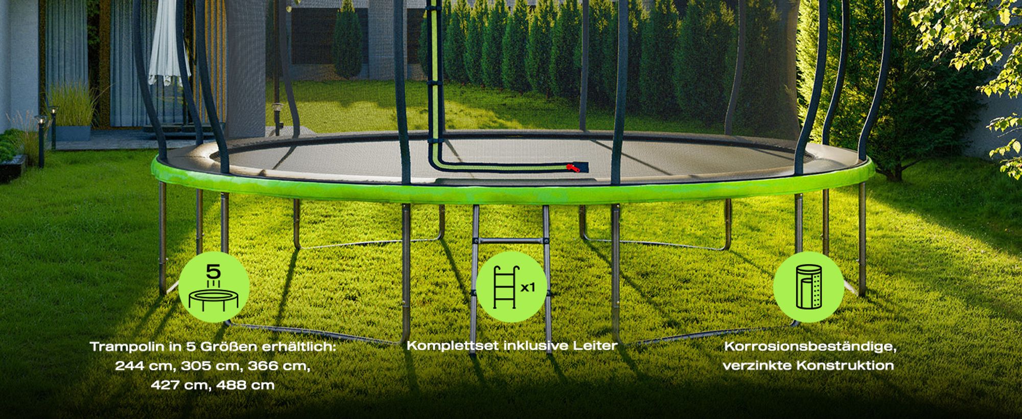 Trampolin Outdoor 427cm 14FT Gartentrampolin Kindertrampolin