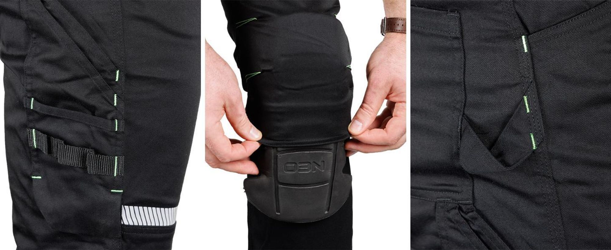 Hose mit Dreifachnaht, Hose mit reflektierendem Aufdruck, Hose mit Identifikationseinsatz