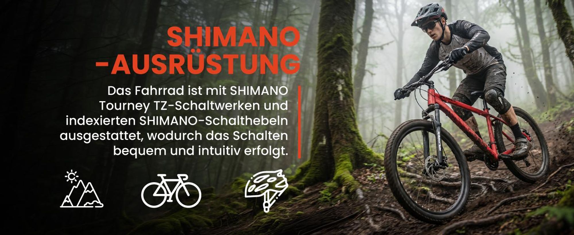 Mountainbike 26 Zoll MTB Fahrrad Shimano 21 Gang Scheibenbremsen Federgabel