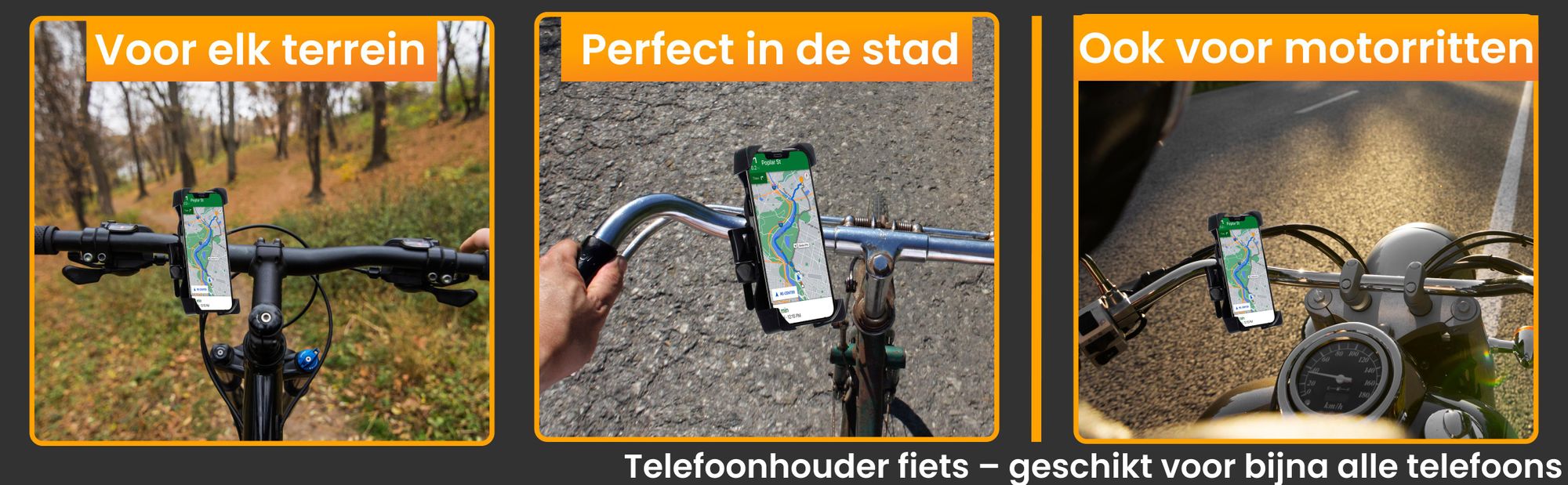 R2B Telefoonhouder Fiets voor Scooter en Motor - 4 tot 7 inch