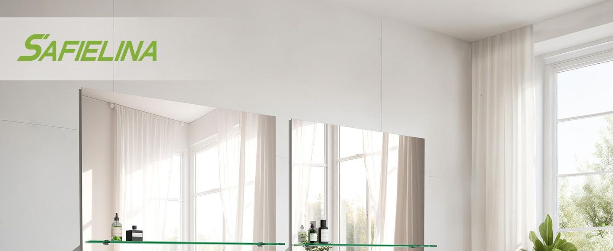S'AFIELINA Miroir de salle de bain avec étagère 60 × 80 × 1,0 cm (H × L × P) Miroir avec étagère Miroir mural de salle de bain avec rangement