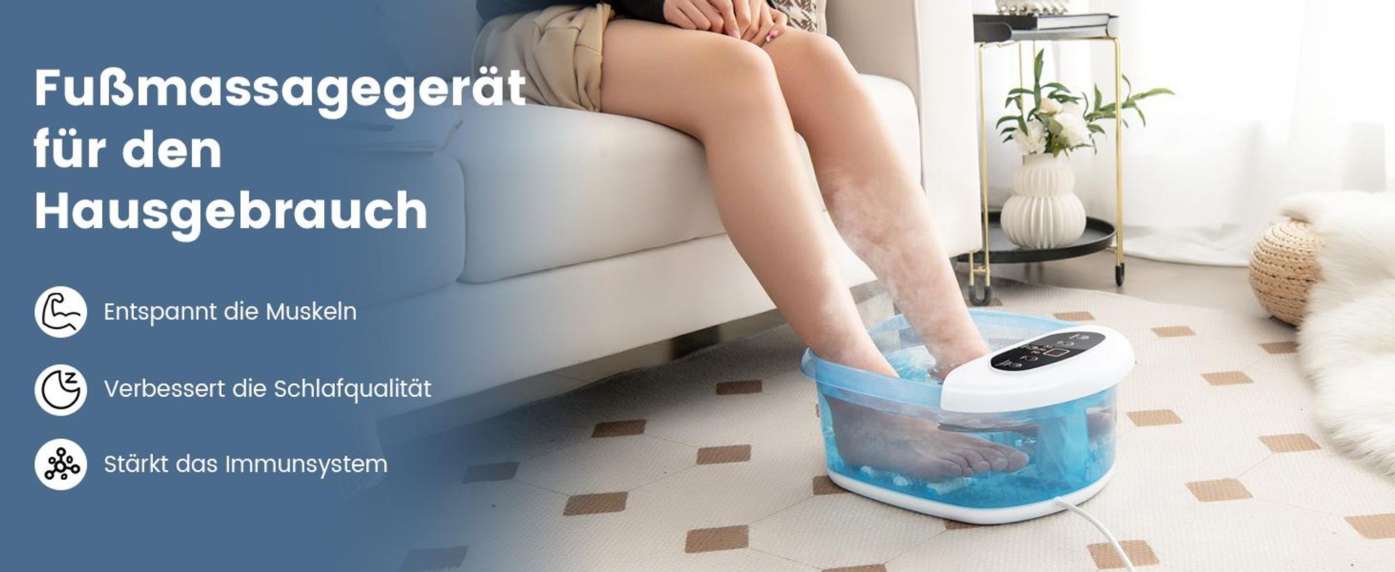 COSTWAY Fußsprudelbad elektrisch, Massagegerät mit 35-46°C Heizung, Blasen & Vibration, Fußbad mit 1H Timer, Bimsstein, Massagerollen & Massageknoten