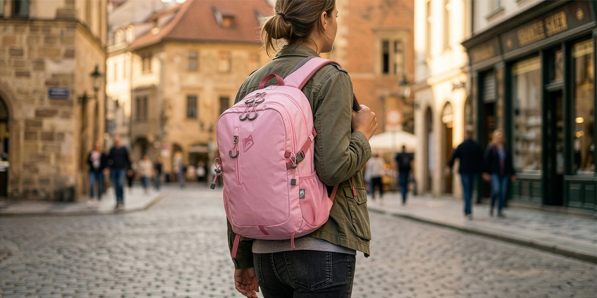 EVI SPORT TRAILPACK 25L Trekkingrucksack Wanderrucksack 25L Damen Herren Wasserdicht Regenhülle Laptopfach Trinksystem Outdoor Rosa Rose Quartz