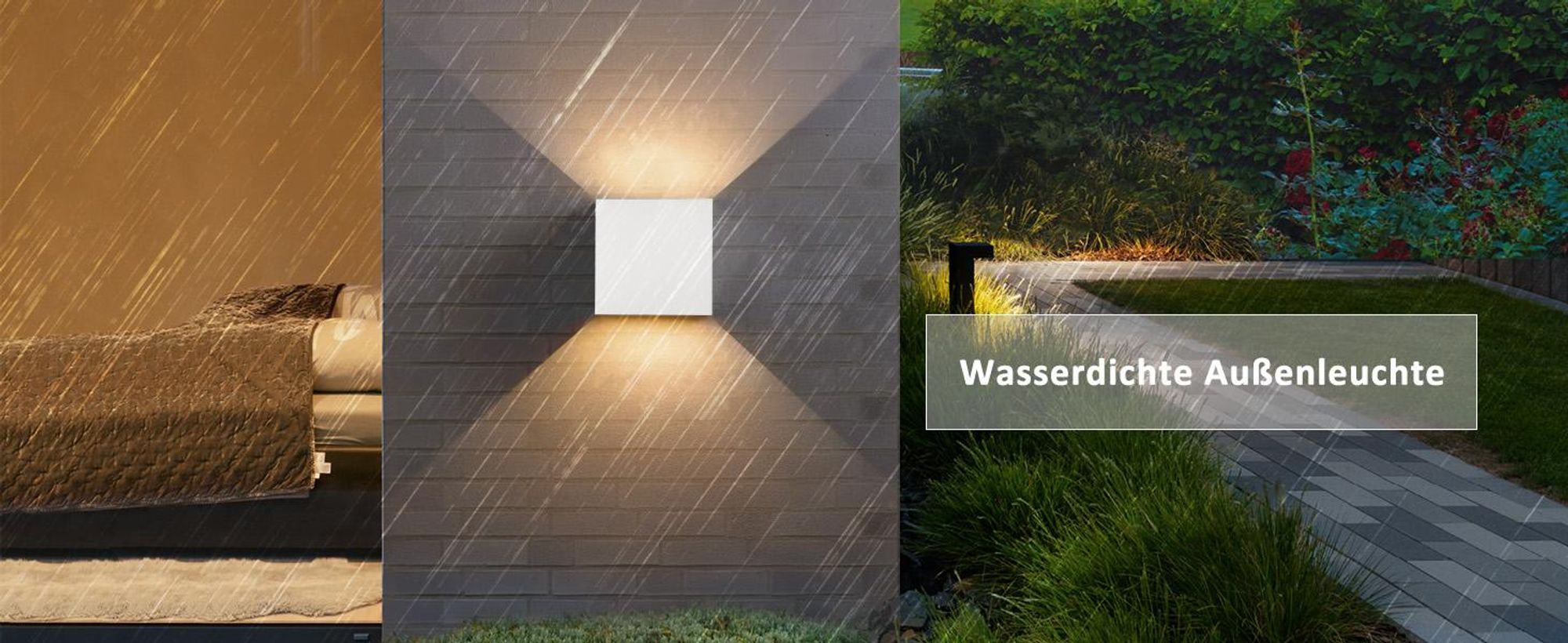 ZMH 4 Stück LED Wandleuchte Aussen 5W Weiß Wandlampe Warmweiß Up Down Außenleuchte IP65 Wasserdicht Außenlampe Treppenhaus Hauswand Aussenlampe Flur