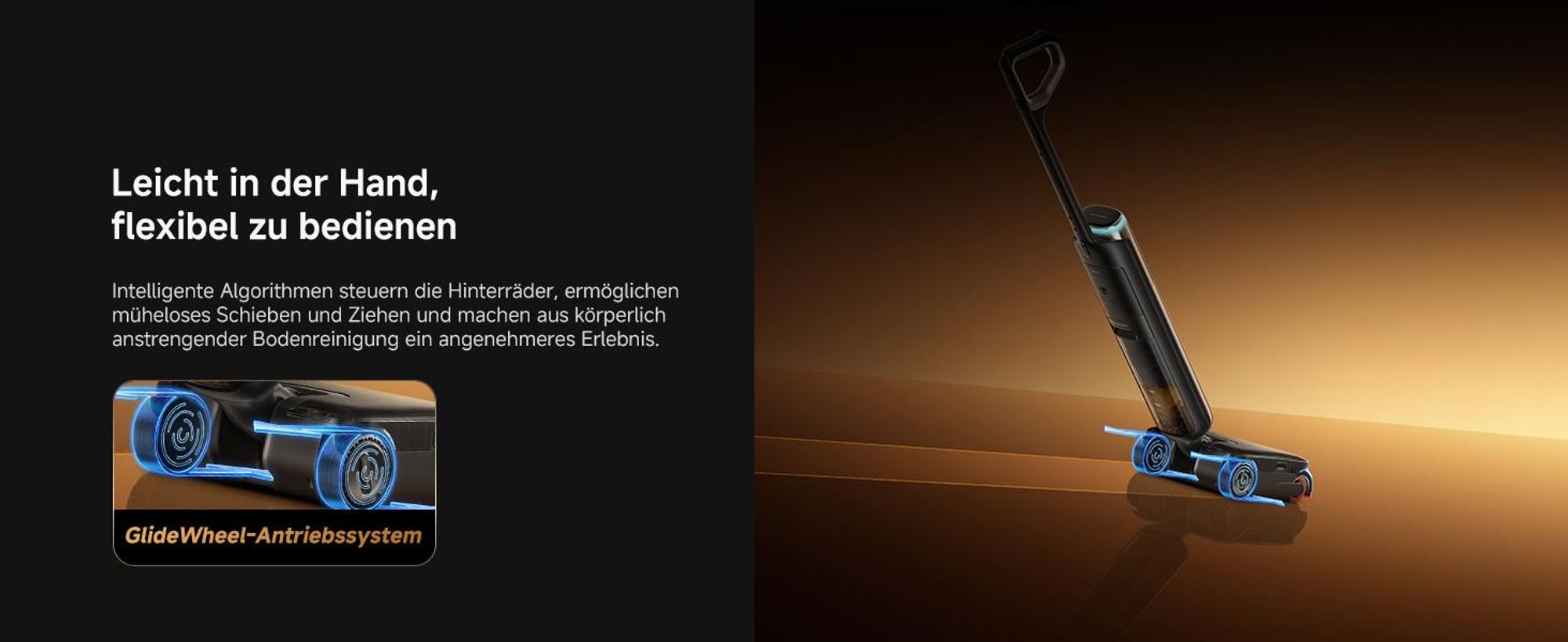 Dreame T16 Pro Steam Nass-und Trockensauger,30kPa Saugleistung Akku-Staubsauger,9,85cm ultraschlank,200℃ Dampf,90℃ Heißwasser,Selbstreinigend,LED,Gold