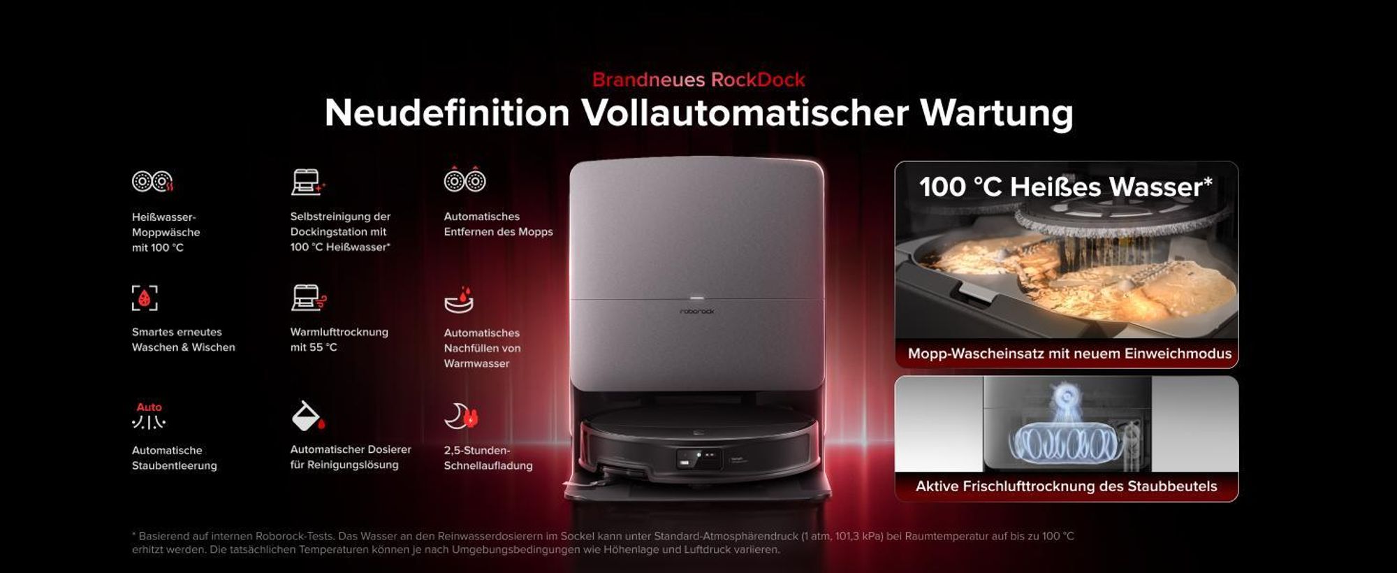 Roborock Saros 20 Set Saugroboter mit Wischfunktion, 36,000 Pa(Upgrade von Saros 10R), AdaptiLift Chassis 3.0, 100 °C Heißwasser-Moppwäsche