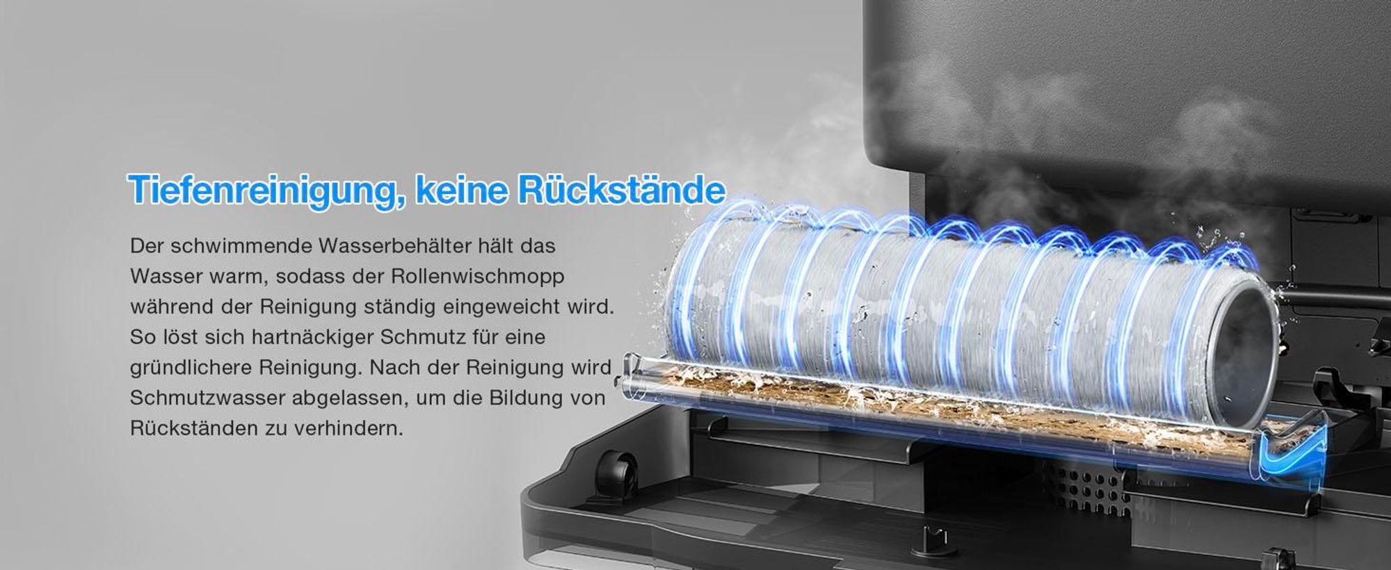 ECOVACS DEEBOT T80S Omni 24.800 Pa Saugroboter mit 2pcs Original-Reinigungslösung, Staubsauger Roboter mit Wischfunktion, Heißlufttrocknung, Schwarz