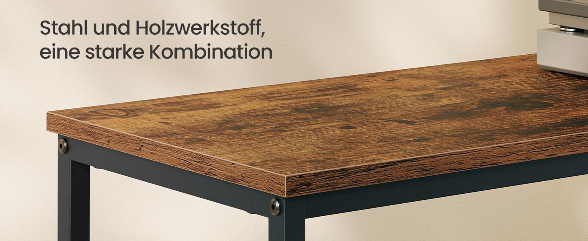 SONGMICS Kommode mit LED-Beleuchtung, Sideboard, Schubladenschrank für Wohnzimmer, mit Ladestation, 7 Schubladen, braun-schwarz
