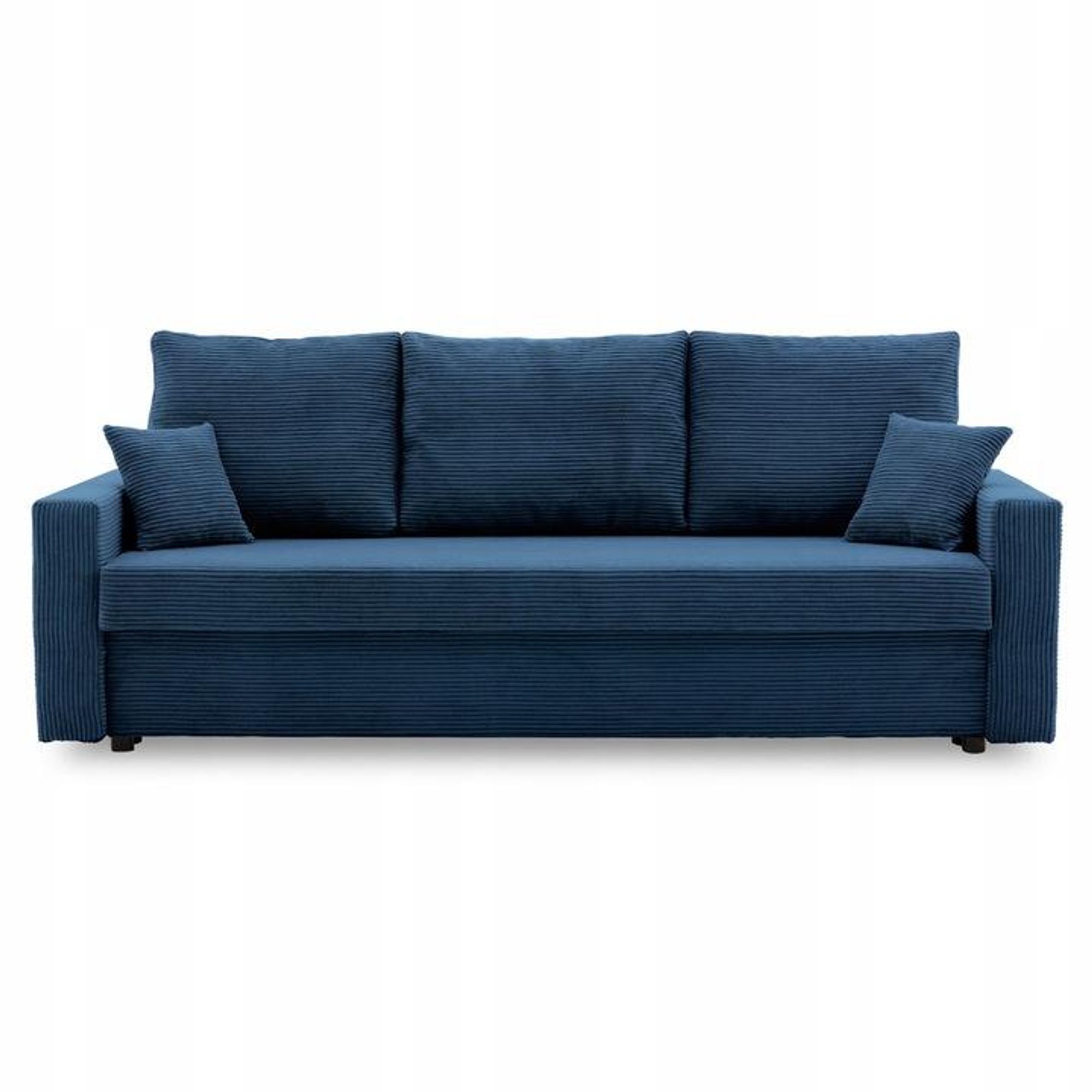 Couch mit schlaffunktion Wohnzimmer Couch mit Bettkasten AIKIDO 223x90cm Dunkelblau