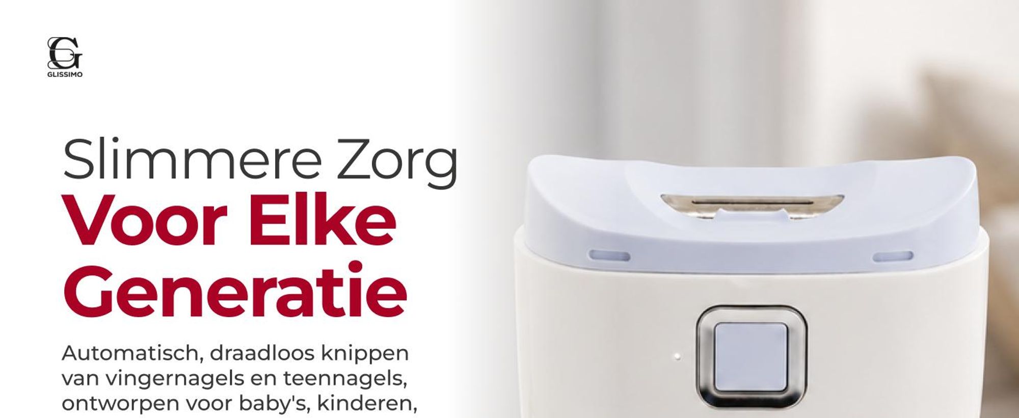 Professionele elektrische nagelknipper, automatische manicure- en pedicuretrimmer voor volwassenen en baby's, geschikt voor vingernagels en teennagels. Wit