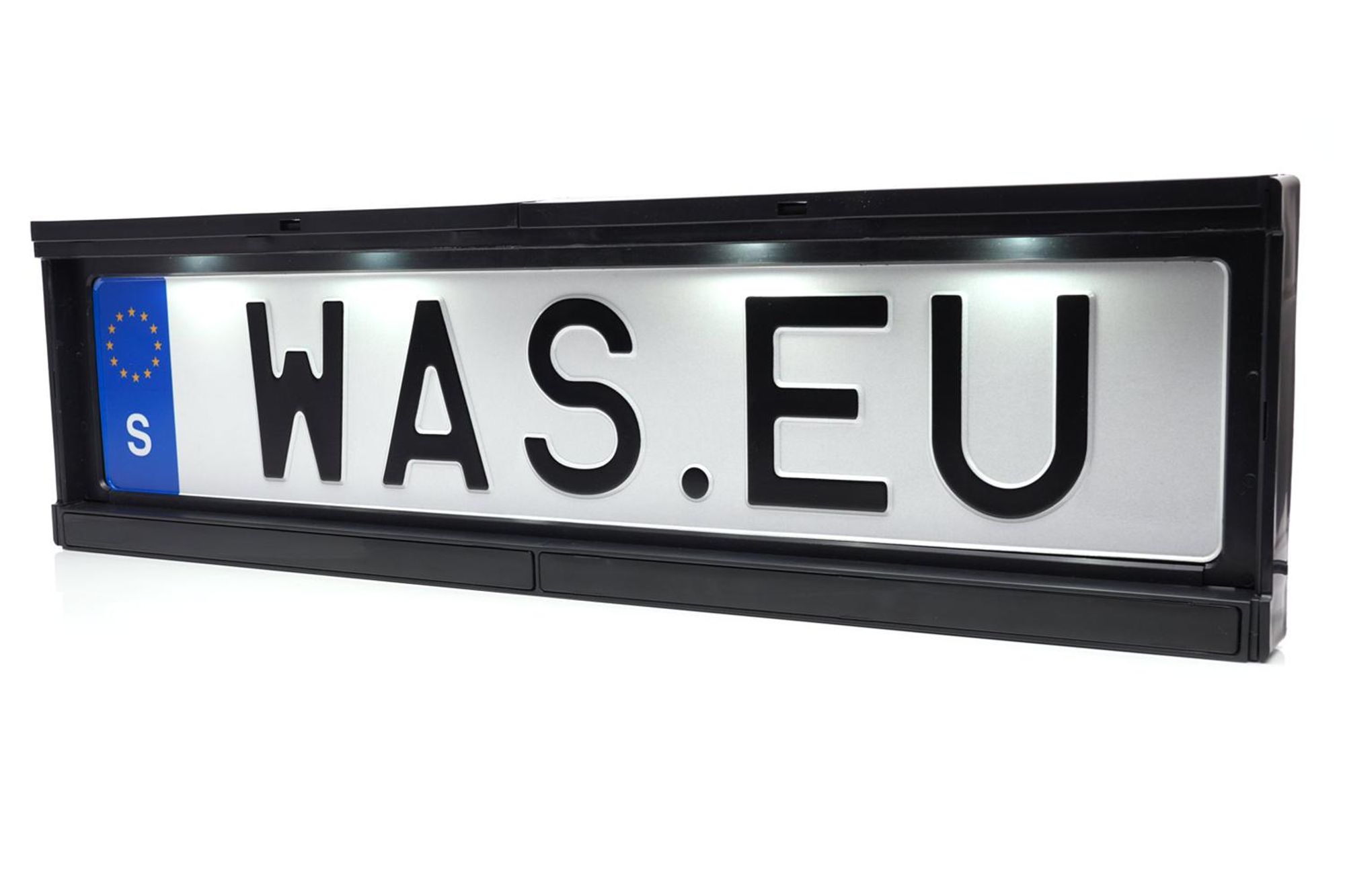 Kennzeichenhalterung mit LED-Beleuchtung WAŚ W253 2100 12/24V Kabel 2m