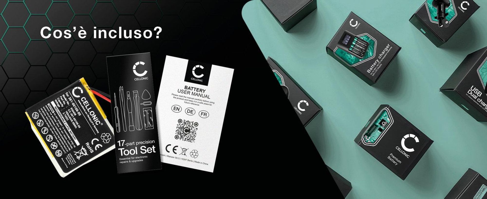 CELLONIC 1x Batteria per Smartwatch e braccialetto fitness Compatibile con Garmin vivoactive 3, 361-00108-01 – (160mAh, 3.7V)