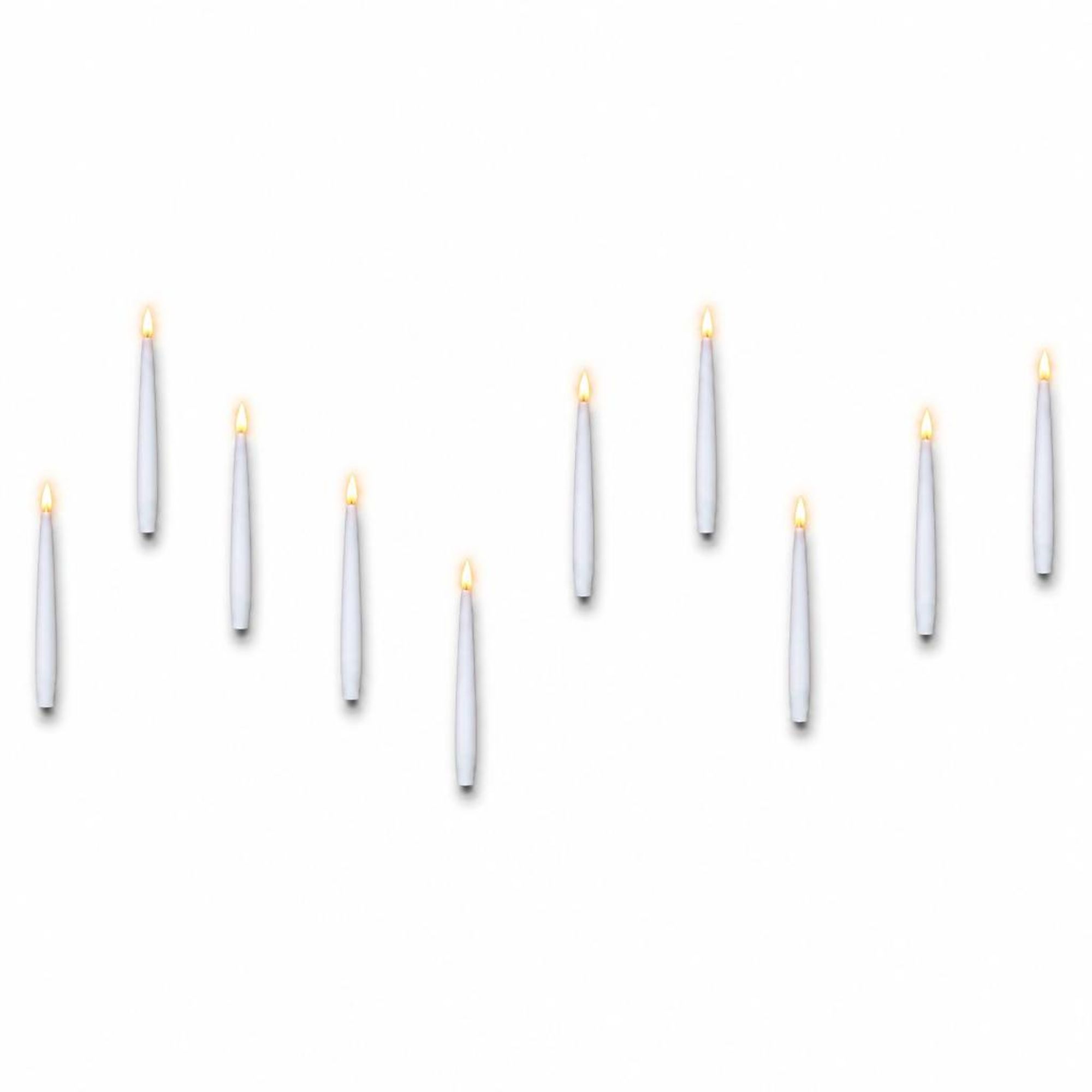10er Set Schwebende LED-Kerzen – Warmweiß mit Zauberstab-Fernbedienung