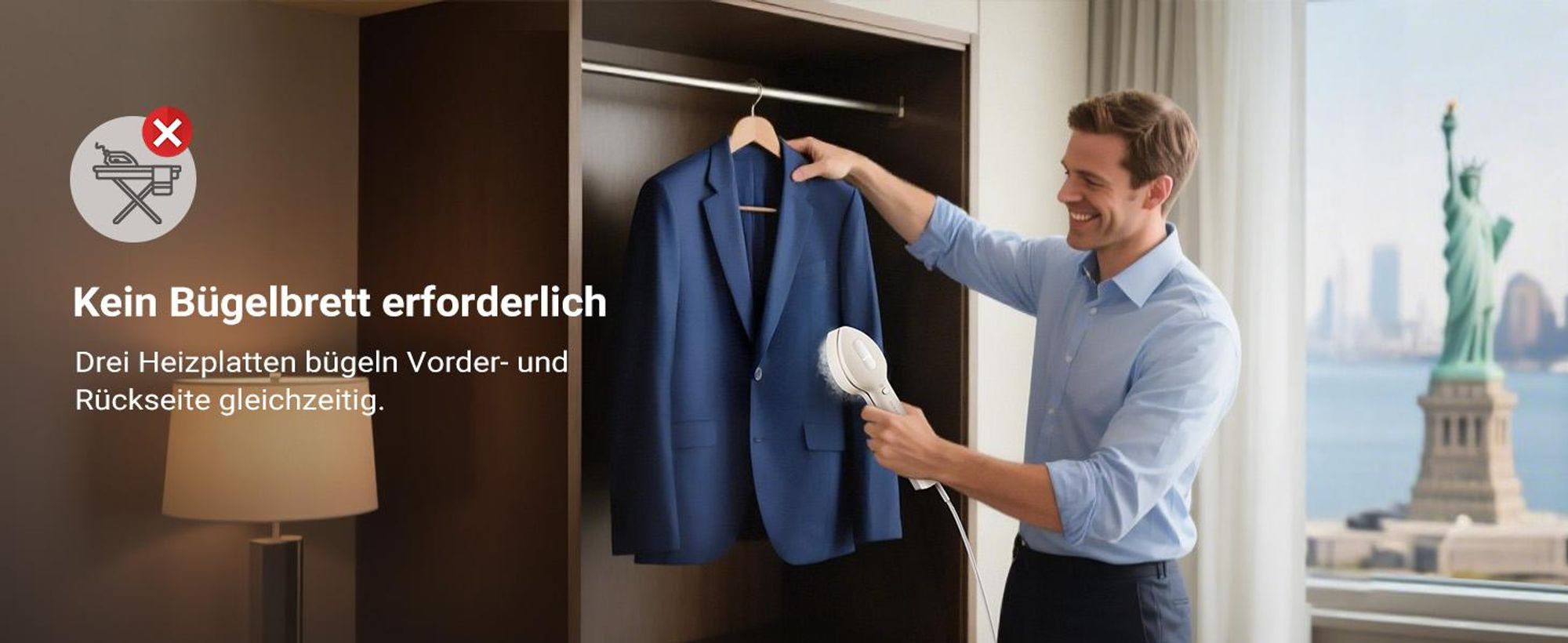Reise-Dampfbügeleisen Beauty 3 in 1 Dampfglätter Bügelpresse