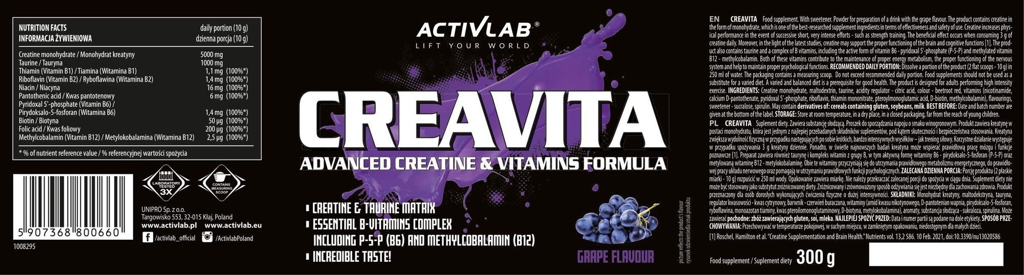 Activlab Creavita 300g
