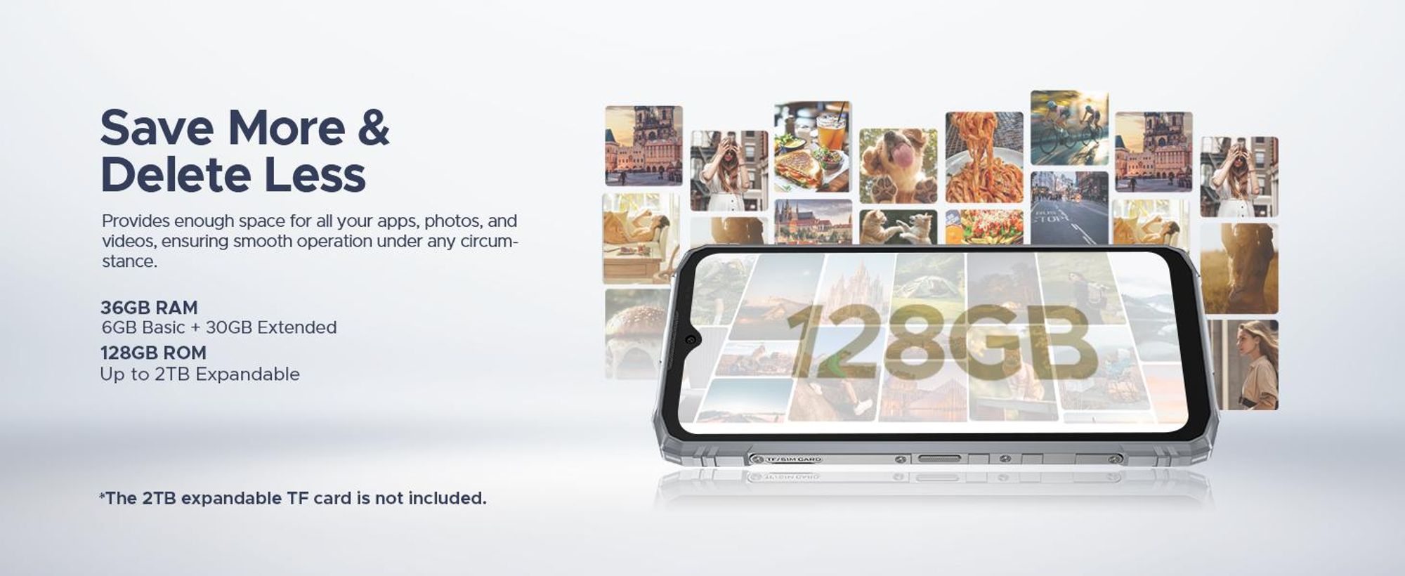 DOOGEE Blade10 Ultra Energy – robustní outdoorový smartphone, Android 16,  IP68/IP69K, 6,56" displej s obnovovací frekvencí 90 Hz, baterie 6150 mAh, 36+128 GB, fotoaparát 64 MP, NFC, čtečka otisků prstů, bez smlouvy
