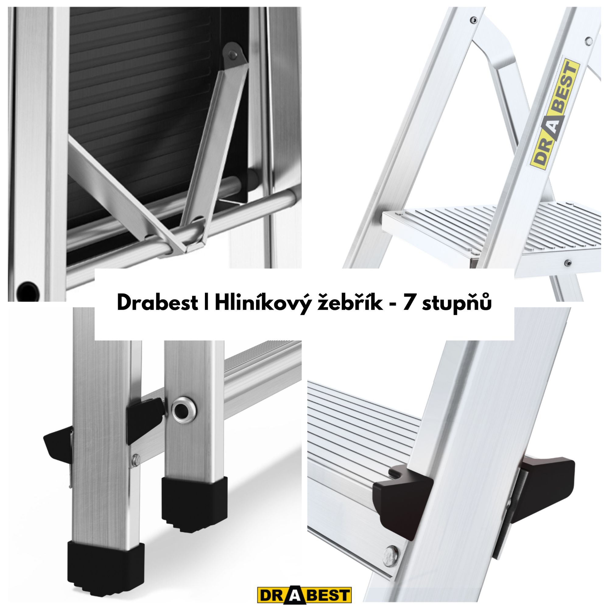 Oficiální výrobce žebříků, DRABEST, žebříky, skládací žebříky, hliníkové žebříky, štafle