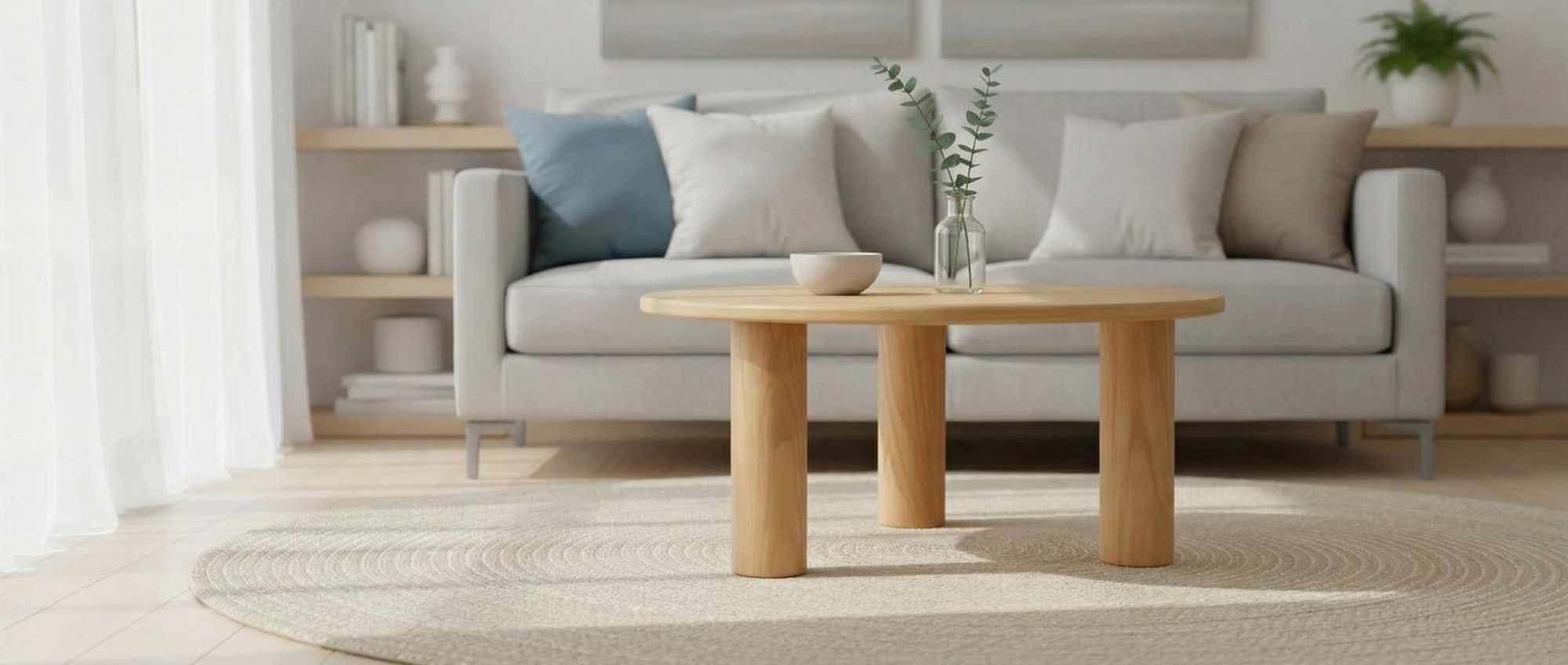 tectake® Couchtisch Sisi bodenschonende Filzgleiter