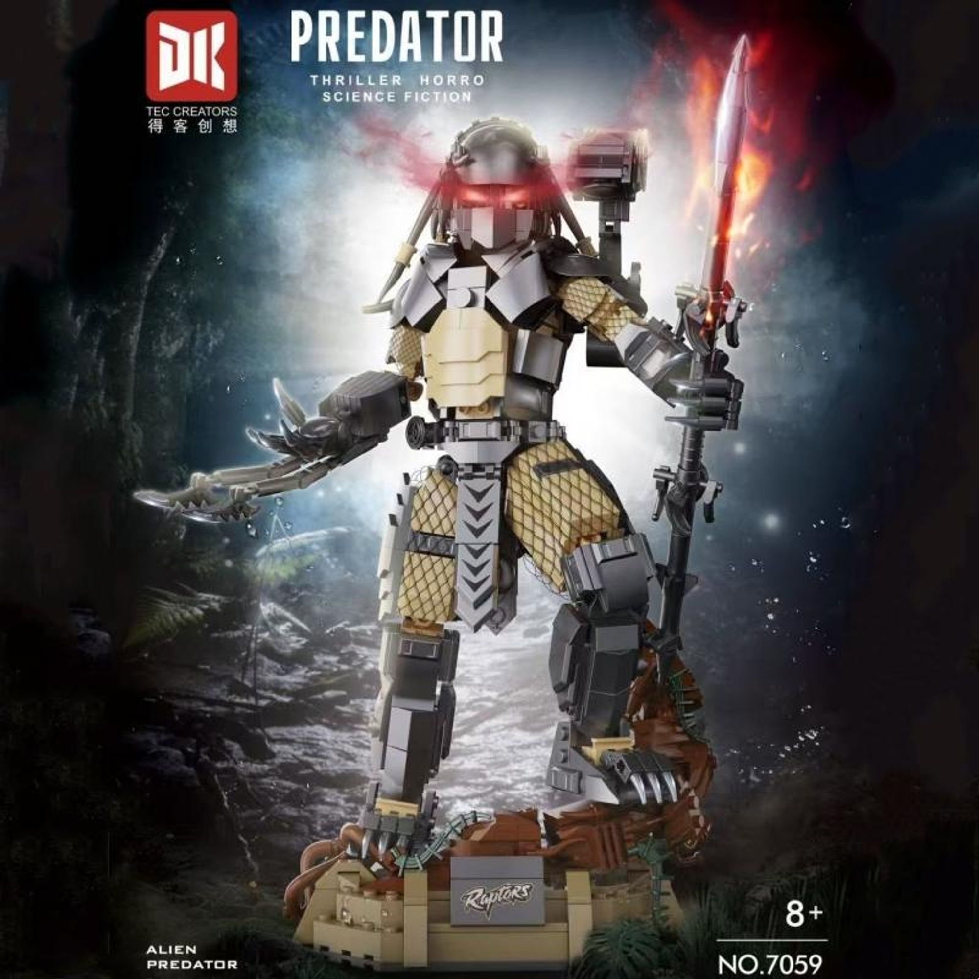 DK 7059 Alien Raptor – 978 Teile – Sci-Fi Alien Kreatur Klemmbaustein Bausatz
