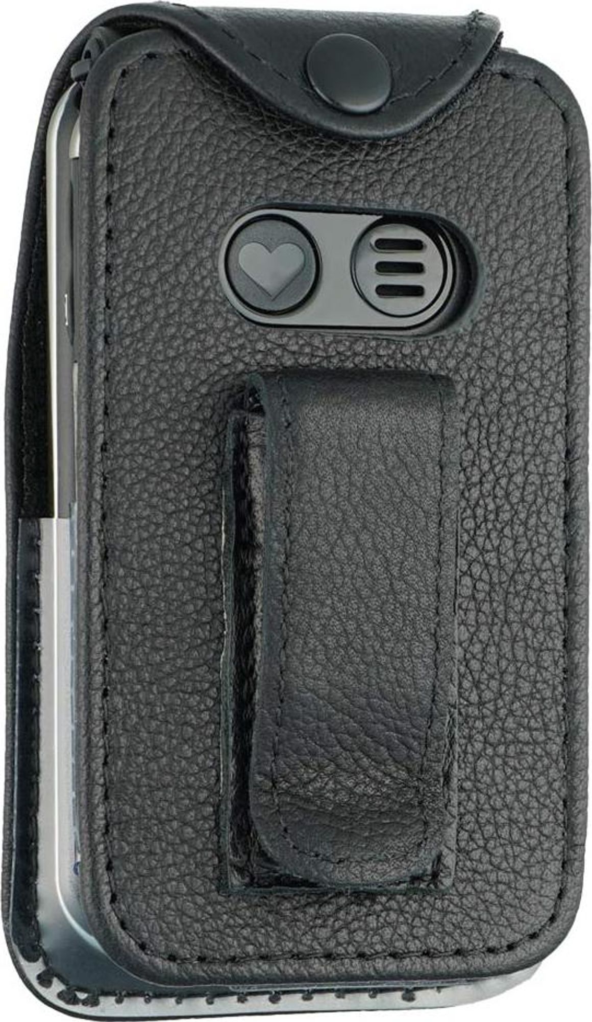 caseroxx Ledertasche mit Gürtelclip kompatibel mit Emporia Joy-LTE aus Echtleder, Tasche mit Gürtelclip und Sichtfenster  Bild 3