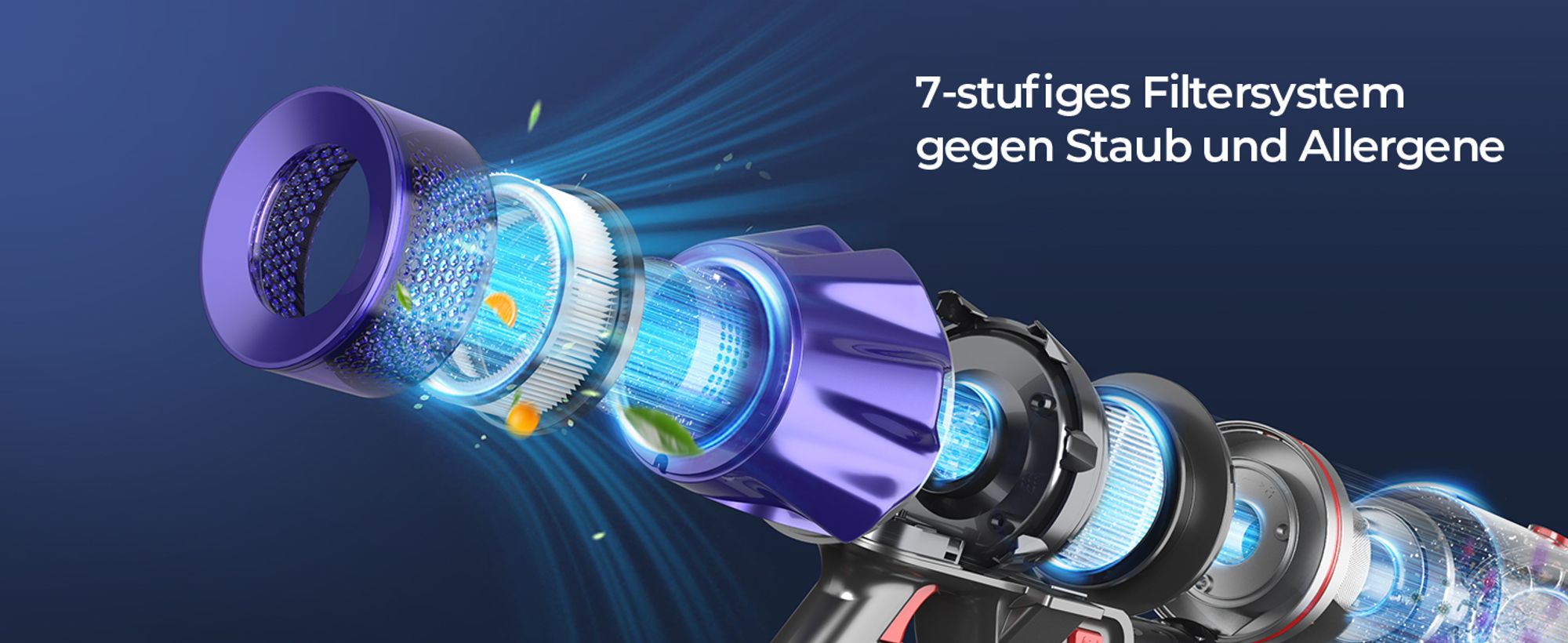 Laresar V7 (Ultra 7) Akku-Staubsauger 500 W, 50.000 Pa, 1,5 l
