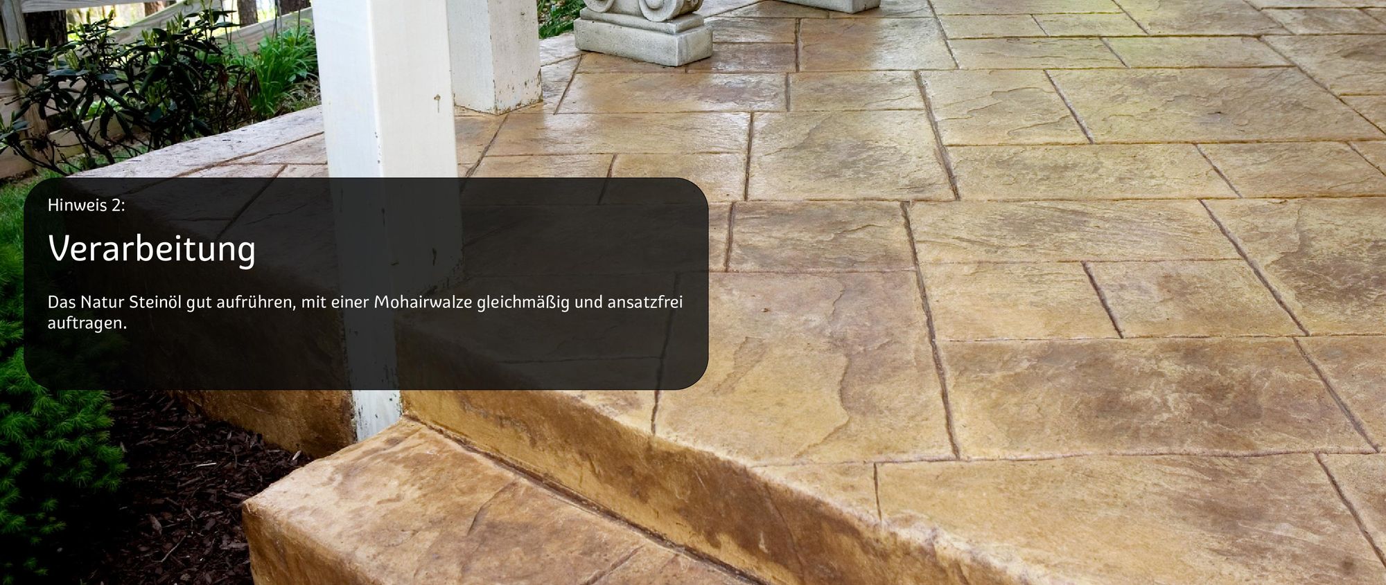 Natursteinöl W250 Verarbeitung
