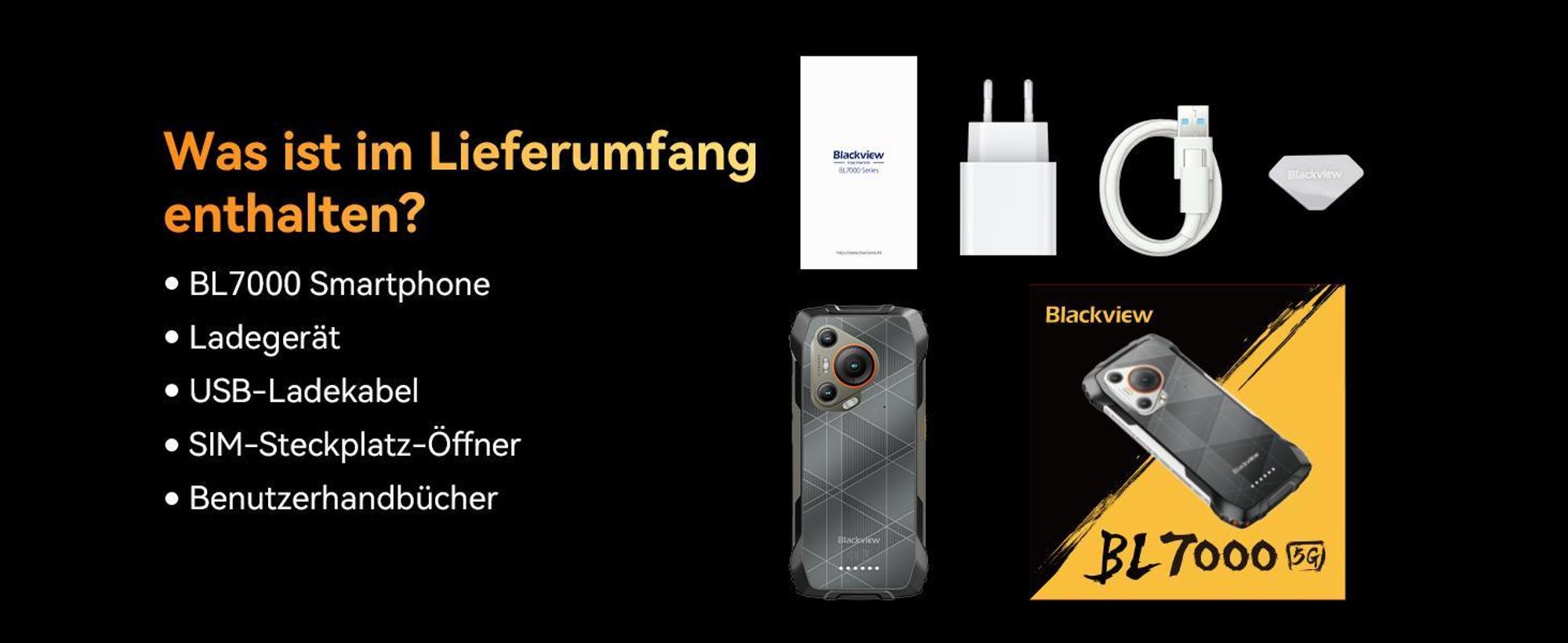 Blackview BL7000 5G Outdoor Handy 2025, 24GB+256GB/2TB Smartphone Ohne Vertrag, 6.78"FHD+,7500mAh,IP69K Wasserdicht,120Hz, Baustellenhandy,50MP+32MP