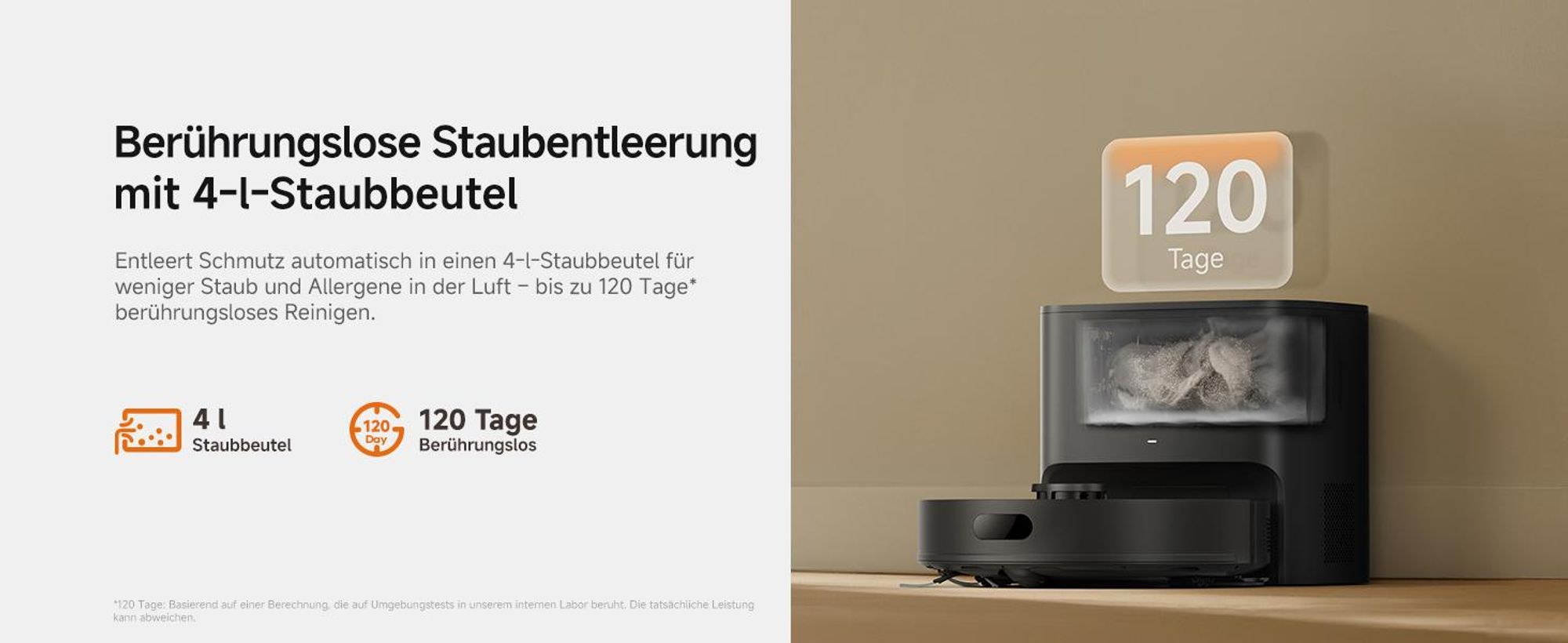 Dreame D20 Air Plus Saug- und Wischroboter mit 20.000Pa Saugkraft,Verwicklungsschutz,selbstentleerendem Dock,Teppich-Tiefenreinigung,Smart-Navigation