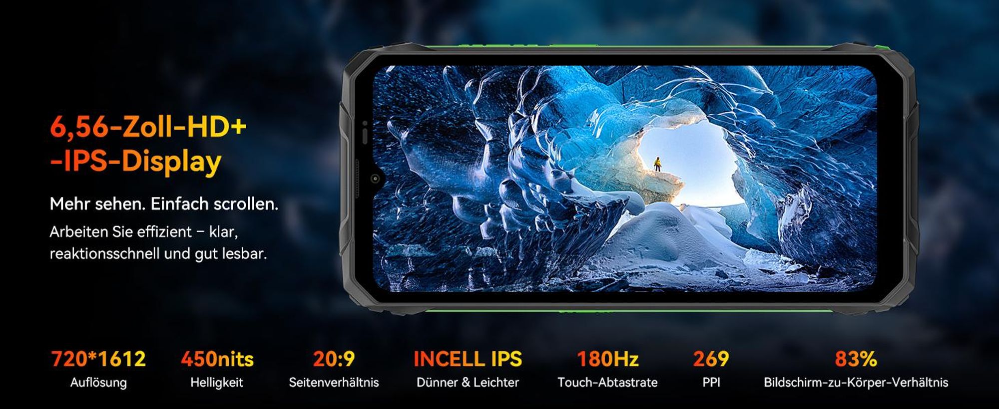 2026 Blackview FORT 1 Outdoor Handy ohne vertrag,12+128GB, 10000mAh,6.56",Android 16,NFC/390g/Dual SIM/Fingerabdruck//IP69K ,90Hz
