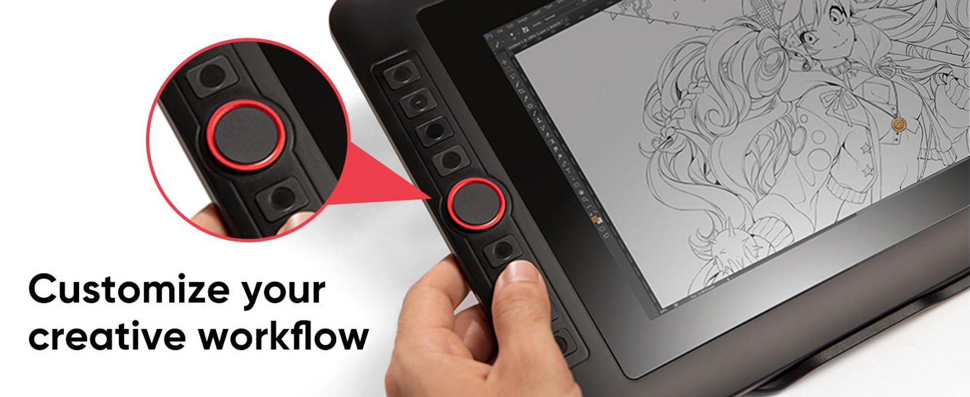 XPPen Artist Display 13.3 Pro, Kabelgebunden, 5080 lpi, 293,76 x 165,24 mm, USB, 1 cm, 0,01 mm