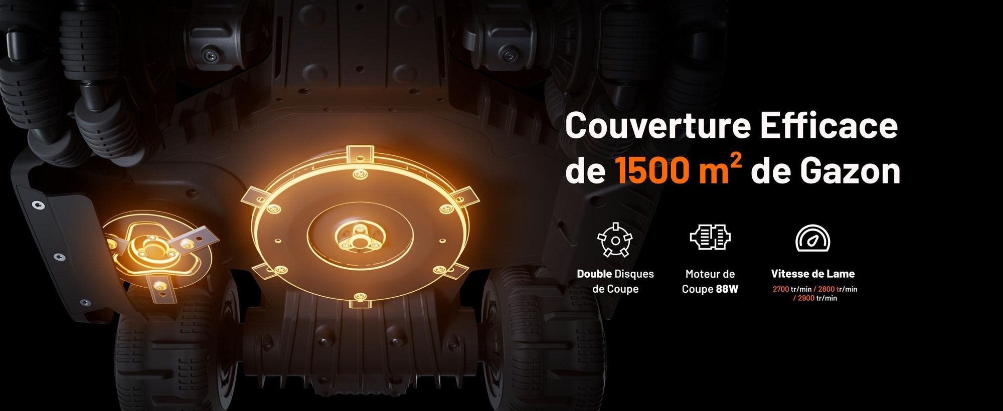 Robot tondeuse Mammotion LUBA Mini 2 AWD 1500 avec garage, sans fil, jusqu’à 1500 m², coupe bordures, DropMow, cartographie, 4G, APP