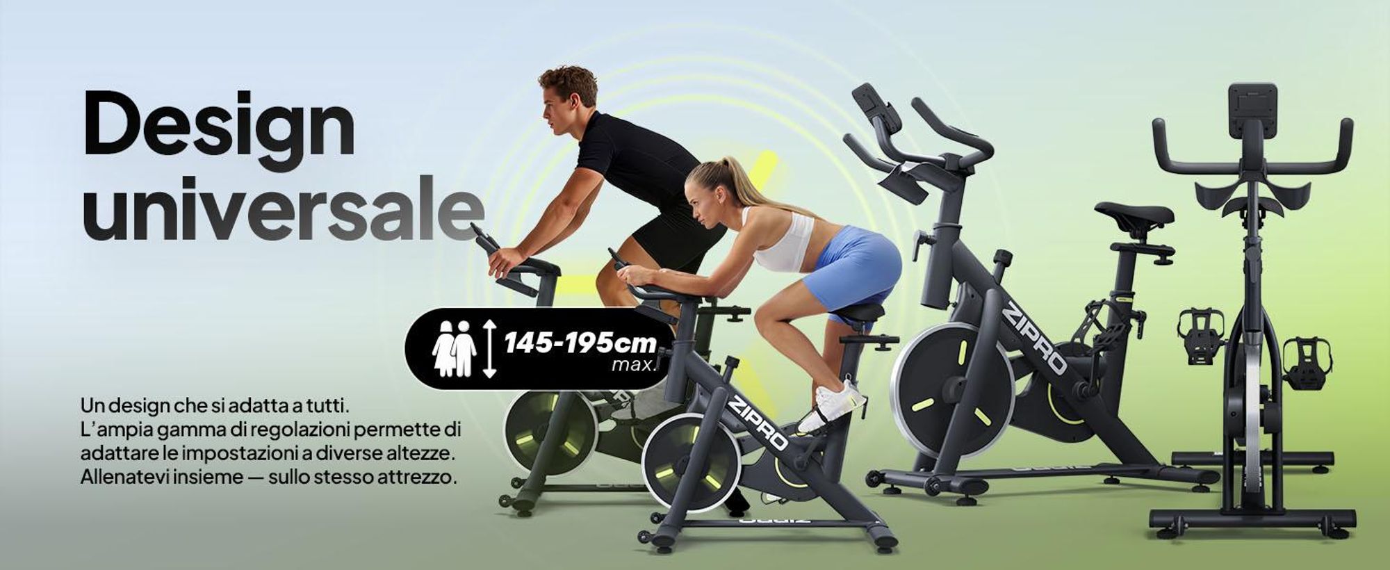 ZIPRO Cyclette Modo App Bluetooth Indoor Cycle Fitnessbike Cyclette  Bike silenziosa Cardio Training Anziani 110 kg Cyclette Kinomap