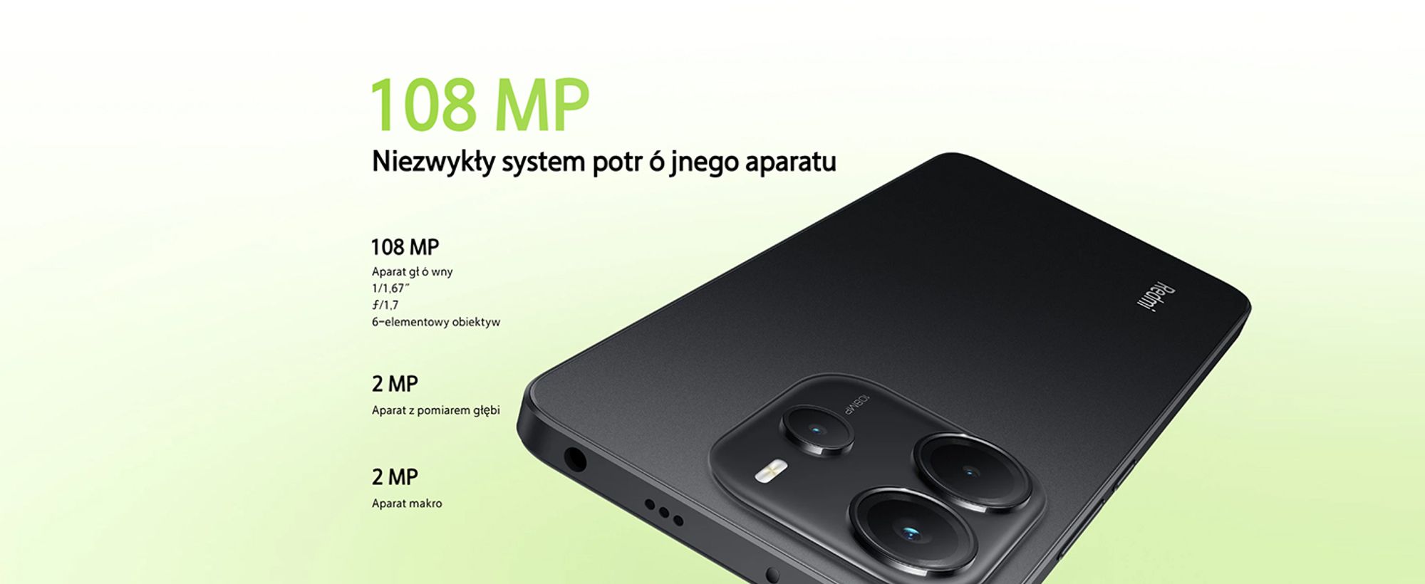Xiaomi Redmi Note 14, 16,9 cm (6,67"), 2400 x 1080 pikseli, 8 GB, 256 GB, 108 MP, czarny