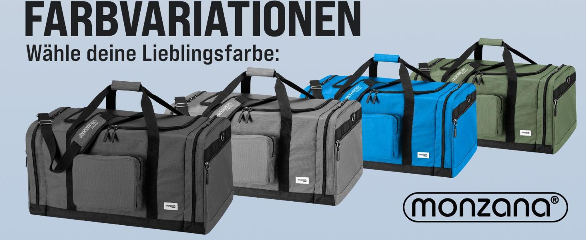 MONZANA Sport & Reisetasche 90L 70x35x35cm Grau