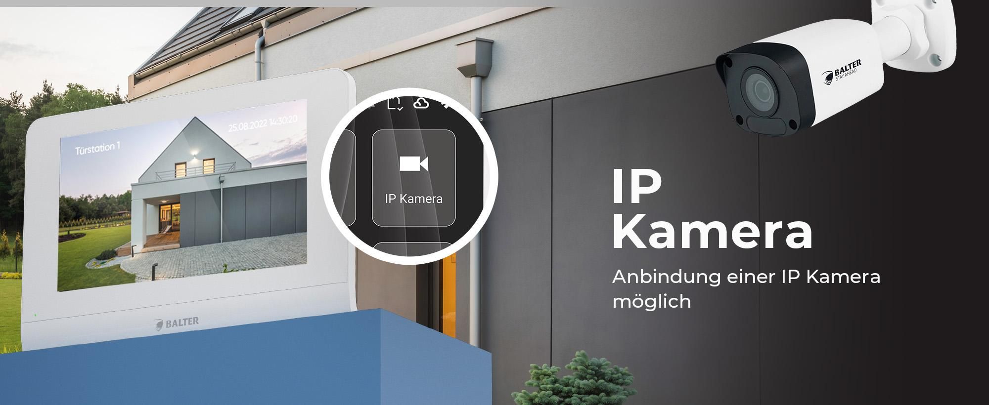 Balter ENTRI L Video Türsprechanlage, Video Türklingel, 1 Familienhaus mit 2x 7-Zoll HD Monitor, 2-Draht, Unterputz, App-Steuerung, Full HD Kamera